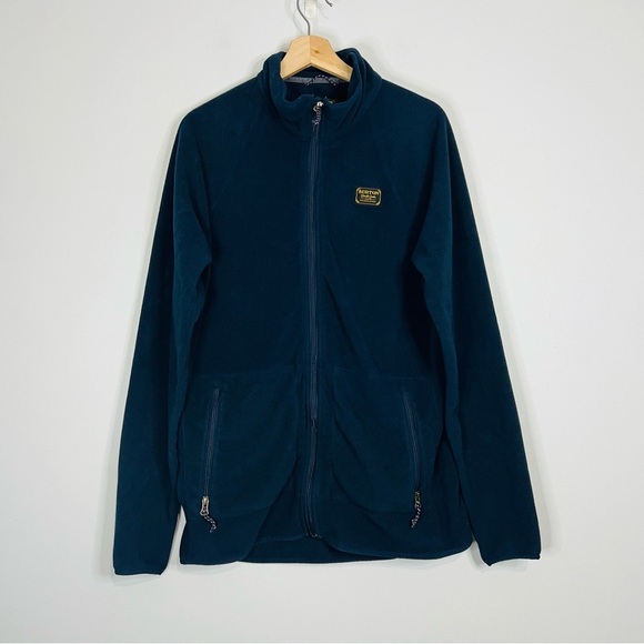 Burton Navy Ember Fleece Full Zip DriRide Jacket Large - Picture 2 of 6